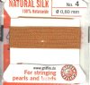2 Meters of #4 Cornelian Griffin Silk Cord with Fixed Needle